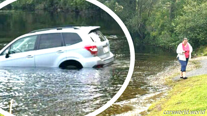 Donna distratta dagli agenti dell'ICE guarda la sua Subaru rotolare in un lago | Carscoops
